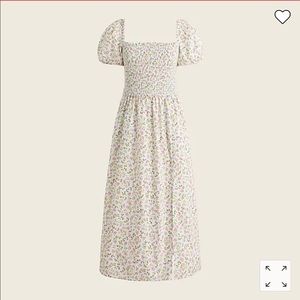 Short-sleeve smocked dress in meadow floral